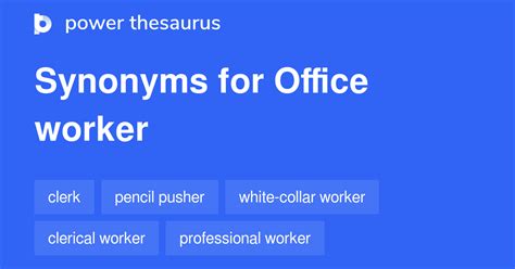office worker synonyms.